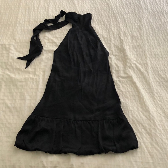 LF Dresses & Skirts - Black satin halter cocktail dress